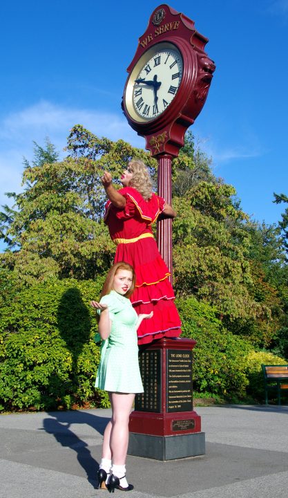 Alice helping the Dame climb the clock tower