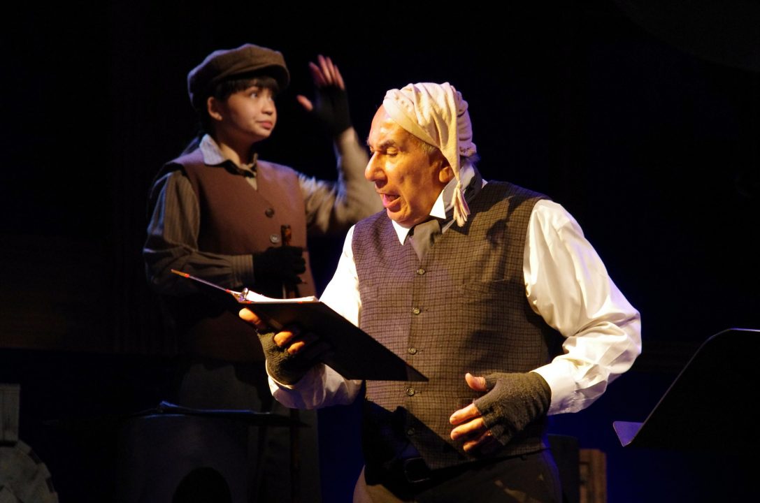 Scrooge Reading in the radio play